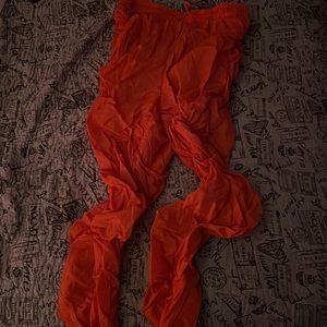 Orange Track Pants